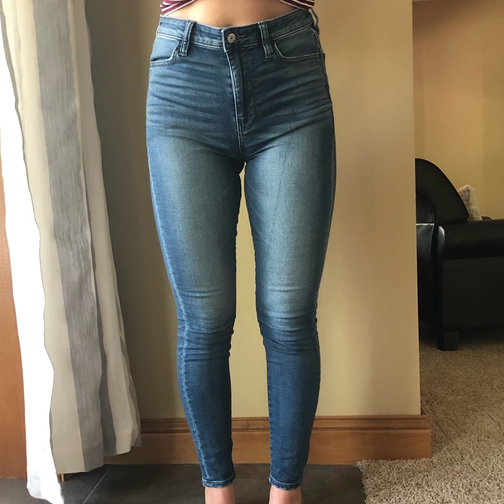 American Eagle super high rise skinny jeans